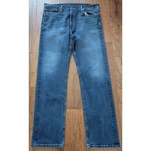 Levis 505 Blue Regular Straight Denim 38x34 Medium Wash Jeans‎ A0004 Men's